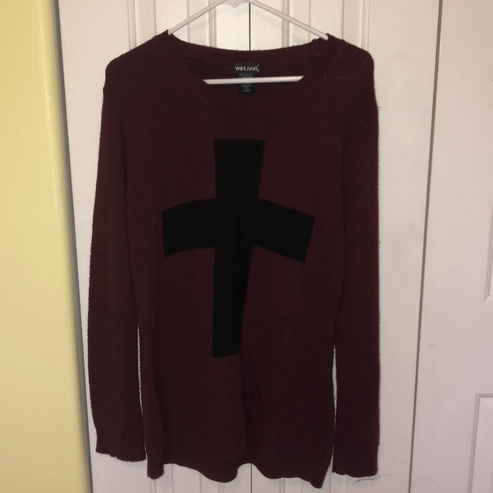 Oversized Cross Sweater
